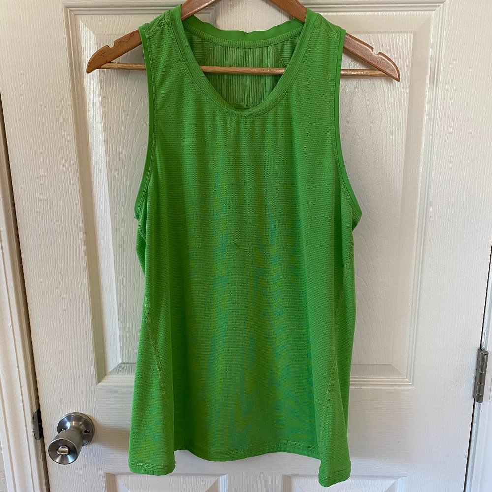 Lululemon Men’s Neon Green Sleeveless Metal Vent Tech (Medium)